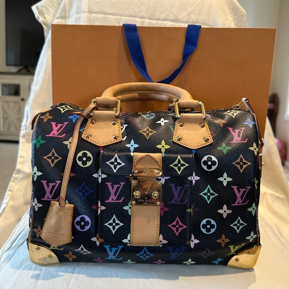 Louis Vuitton Handbags - Authentic Used Louis Vuitton x Takashi Murakami Monogram Multicolor Speedy 30